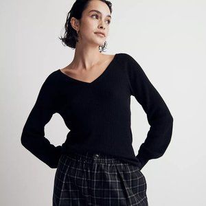 Madewell Linwood Pullover Sweater Size XXS Black